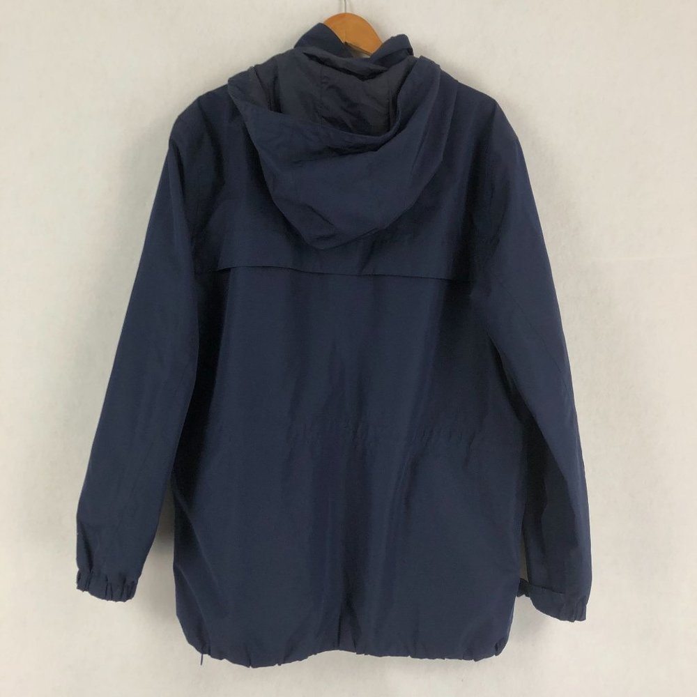 *SOLD* Eddie Bauer Men's Large Weather Edge Waterproof Blue Long Sleeve Jacket - Picture 2 of 13